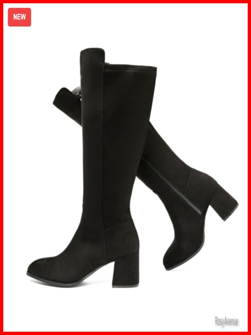 Extra Wide Calf Knee High Boots Faux Leather Equestrian Riding Boots